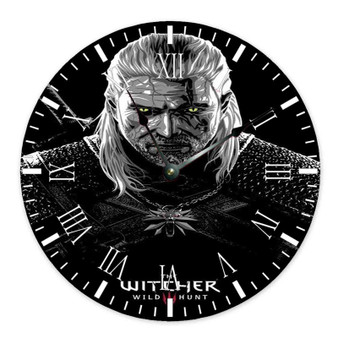 The Witcher Toxicity Poisoning Round Non-ticking Wooden Black Pointers Wall Clock