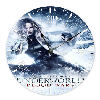 Underworld Blood Wars Round Non-ticking Wooden Black Pointers Wall Clock