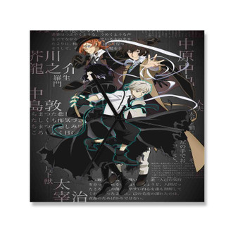 Bungou Stray Dogs 4th Season Square Silent Scaleless Wooden Wall Clock Black Pointers