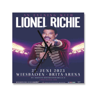 Lionel Richie 2023 Tour Square Silent Scaleless Wooden Wall Clock Black Pointers