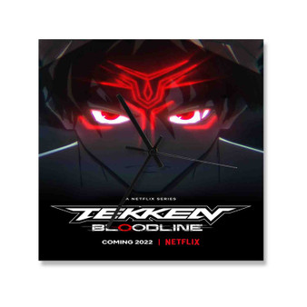 Tekken Bloodline Square Silent Scaleless Wooden Wall Clock Black Pointers