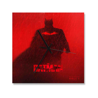 The Batman Movie Square Silent Scaleless Wooden Wall Clock Black Pointers