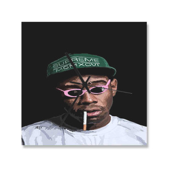 Tyler the Creator Square Silent Scaleless Wooden Wall Clock Black Pointers