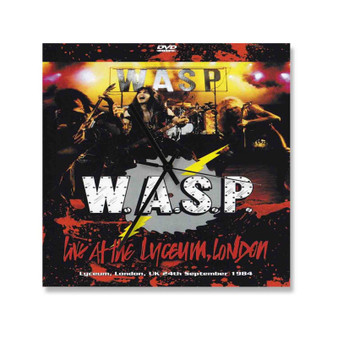 WASP London Square Silent Scaleless Wooden Wall Clock Black Pointers