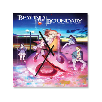 Beyond The Boundary Square Silent Scaleless Wooden Wall Clock Black Pointers