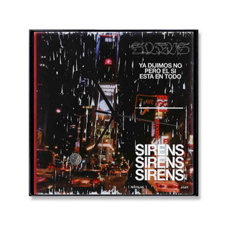 Nicolas Jaar Sirens Square Silent Scaleless Wooden Wall Clock Black Pointers