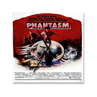 Phantasm 1979 Horror Square Silent Scaleless Wooden Wall Clock Black Pointers