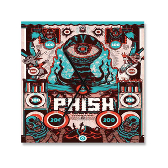 Phish Top Selling Square Silent Scaleless Wooden Wall Clock Black Pointers
