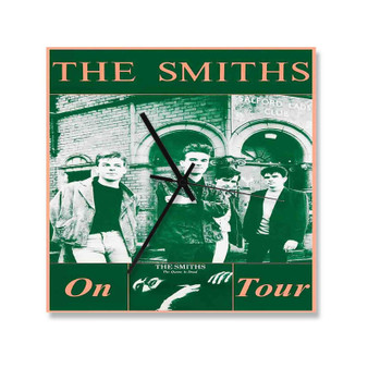 The Smiths Square Silent Scaleless Wooden Wall Clock Black Pointers