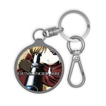 Gunslinger Girl Custom Keyring Tag Acrylic Keychain With TPU Cover