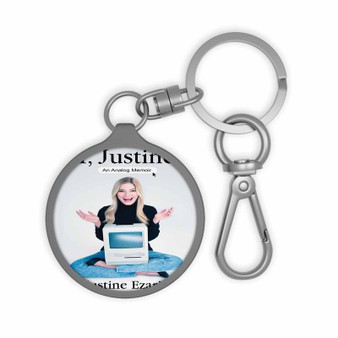 Ijustine Custom Keyring Tag Acrylic Keychain With TPU Cover