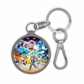 Pok mon the Movie Hoopa and the Clash of Ages Custom Keyring Tag Acrylic Keychain With TPU Cover