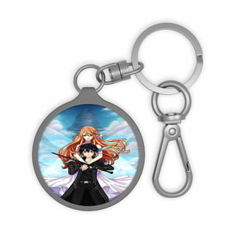 Kirito and Asuna Sword Art Online Custom Keyring Tag Acrylic Keychain With TPU Cover