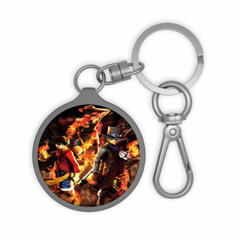 One Piece Burning Blood Custom Keyring Tag Acrylic Keychain With TPU Cover