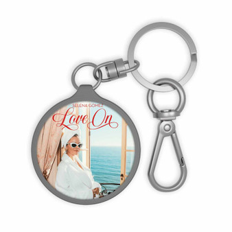 Selena Gomez Love On Custom Keyring Tag Acrylic Keychain With TPU Cover