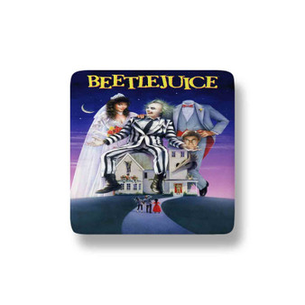 Beetlejuice Custom Porcelain Refrigerator Magnet Square