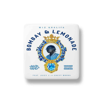 Bombay Lemonade Wiz Khalifa feat Juicy J Chevy Woods Custom Porcelain Refrigerator Magnet Square