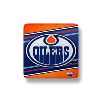 Edmonton Oilers NHL Custom Porcelain Refrigerator Magnet Square