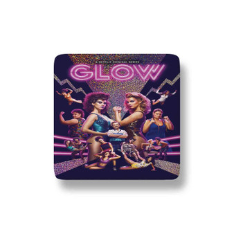 Glow Custom Porcelain Refrigerator Magnet Square