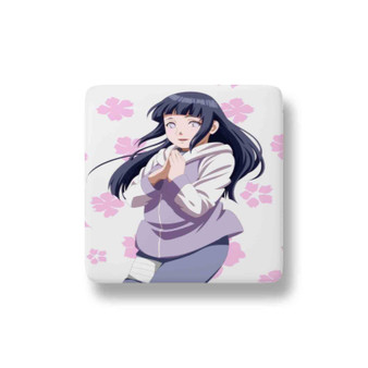 Hinata Hyuga Naruto Custom Porcelain Refrigerator Magnet Square