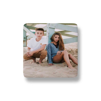 Johnny Orlando and Mackenzie Ziegler Custom Porcelain Refrigerator Magnet Square