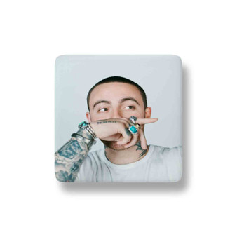 Mac Miller Custom Porcelain Refrigerator Magnet Square