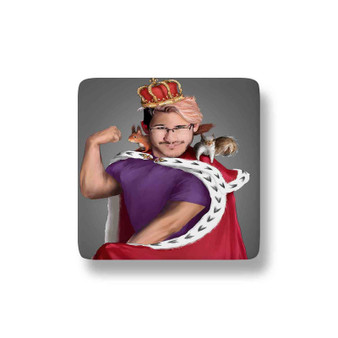 Markiplier King of the Squirrels Custom Porcelain Refrigerator Magnet Square