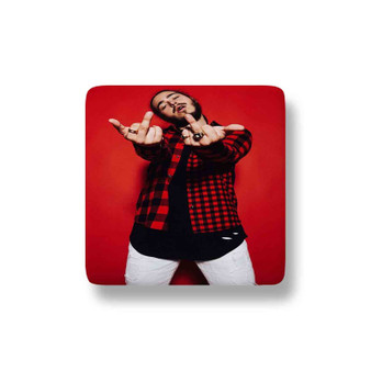 Post Malone Best Custom Porcelain Refrigerator Magnet Square