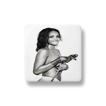 Rihanna Custom Porcelain Refrigerator Magnet Square
