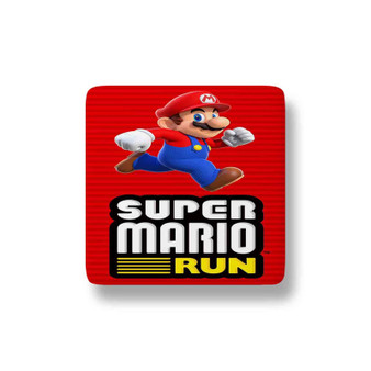 Super Mario Run Custom Porcelain Refrigerator Magnet Square