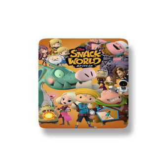 The Snack World Custom Porcelain Refrigerator Magnet Square