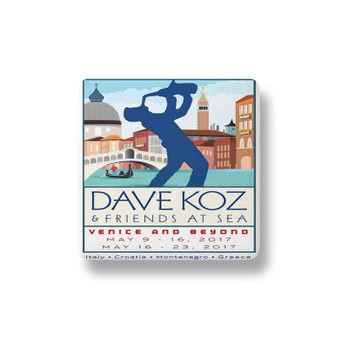 Dave Koz Tour Custom Porcelain Refrigerator Magnet Square