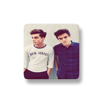 Dolan Twins Apple Custom Porcelain Refrigerator Magnet Square