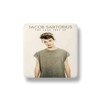 Jacob Sartorius Last Text Custom Porcelain Refrigerator Magnet Square