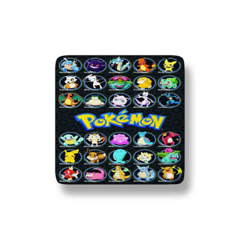 Pokemon Characters Custom Porcelain Refrigerator Magnet Square