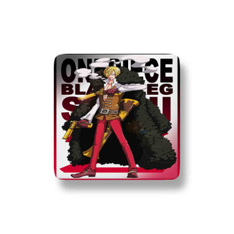 Sanji One Piece Custom Porcelain Refrigerator Magnet Square