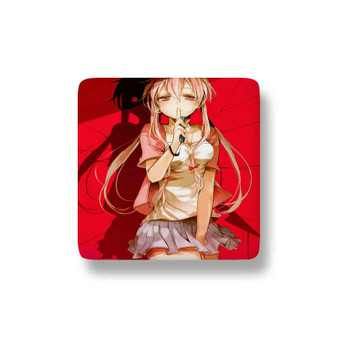 Yuno Gasai Future Diary Custom Porcelain Refrigerator Magnet Square