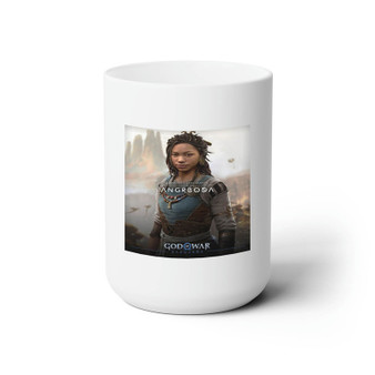 Angrboda God Of War Ragnarok White Ceramic Mug 15oz With BPA Free