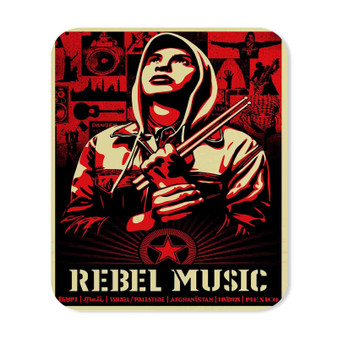 Rebel Music Obey Custom Gaming Mouse Pad Rectangle Rubber Backing