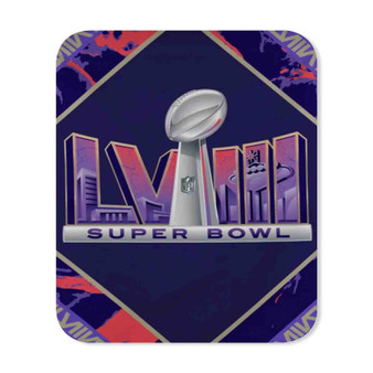 Super Bowl 3 2024 Custom Gaming Mouse Pad Rectangle Rubber Backing