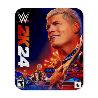 WWE 2K24 Custom Gaming Mouse Pad Rectangle Rubber Backing