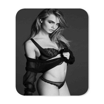 Cara Delevingne Beauty Custom Gaming Mouse Pad Rectangle Rubber Backing