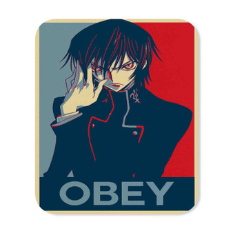 Code Geass lelouch Obey Custom Gaming Mouse Pad Rectangle Rubber Backing