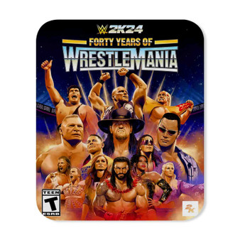 WWE 2k24 Wrestlemania Custom Gaming Mouse Pad Rectangle Rubber Backing