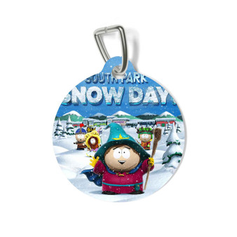 South Park Snow Day Custom Pet Tag Round Coated Solid Metal for Cat Kitten Dog