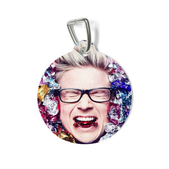 Tyler Oakley Custom Pet Tag Round Coated Solid Metal for Cat Kitten Dog