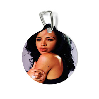 Aaliyah Custom Pet Tag Round Coated Solid Metal for Cat Kitten Dog