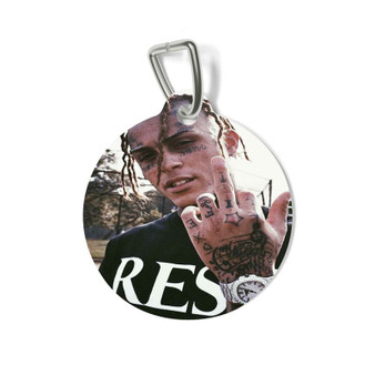 Lil Skies Custom Pet Tag Round Coated Solid Metal for Cat Kitten Dog