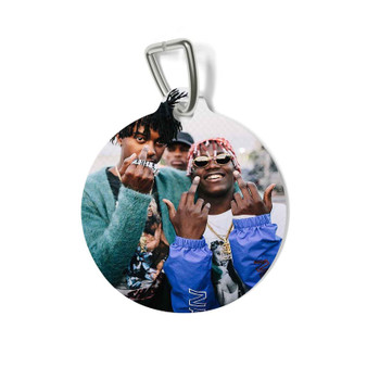 Playboi Carti and Lil Yachty Custom Pet Tag Round Coated Solid Metal for Cat Kitten Dog