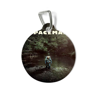Spaceman Custom Pet Tag Round Coated Solid Metal for Cat Kitten Dog